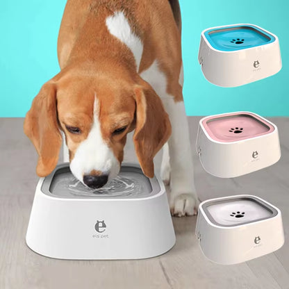 Dog Drinking Water Bowl Floating Non-Wetting Mouth Cat Bowl without Spill Drinking Water Dispenser Plastic Anti-Over Dog Bowl